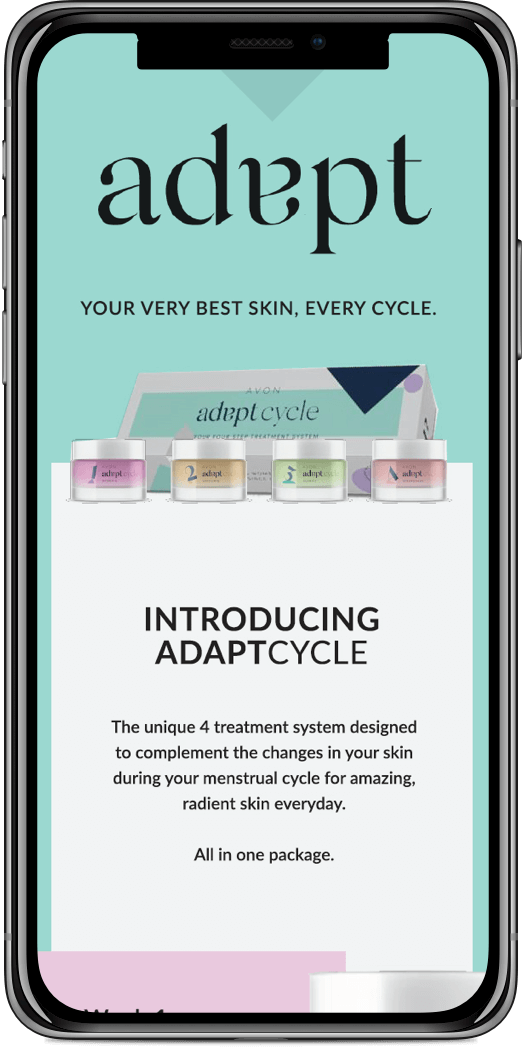 Avon Landing Page mobile concepts