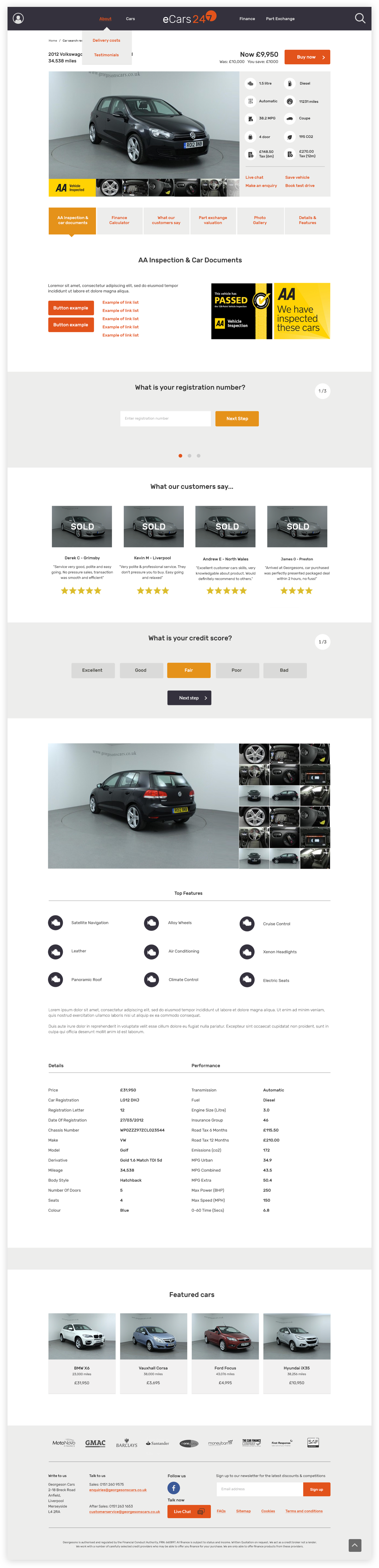 eCars 24/7 eCommerce Design