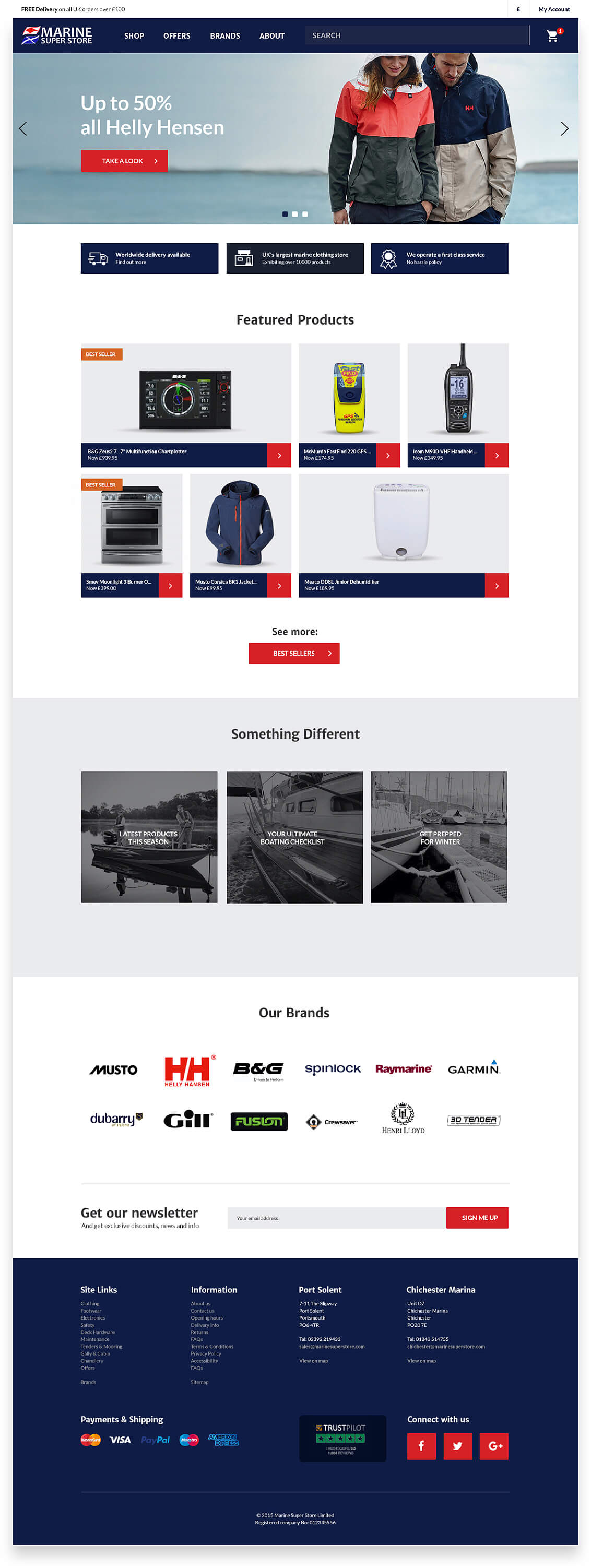 Marine Superstore eCommerce Website Design