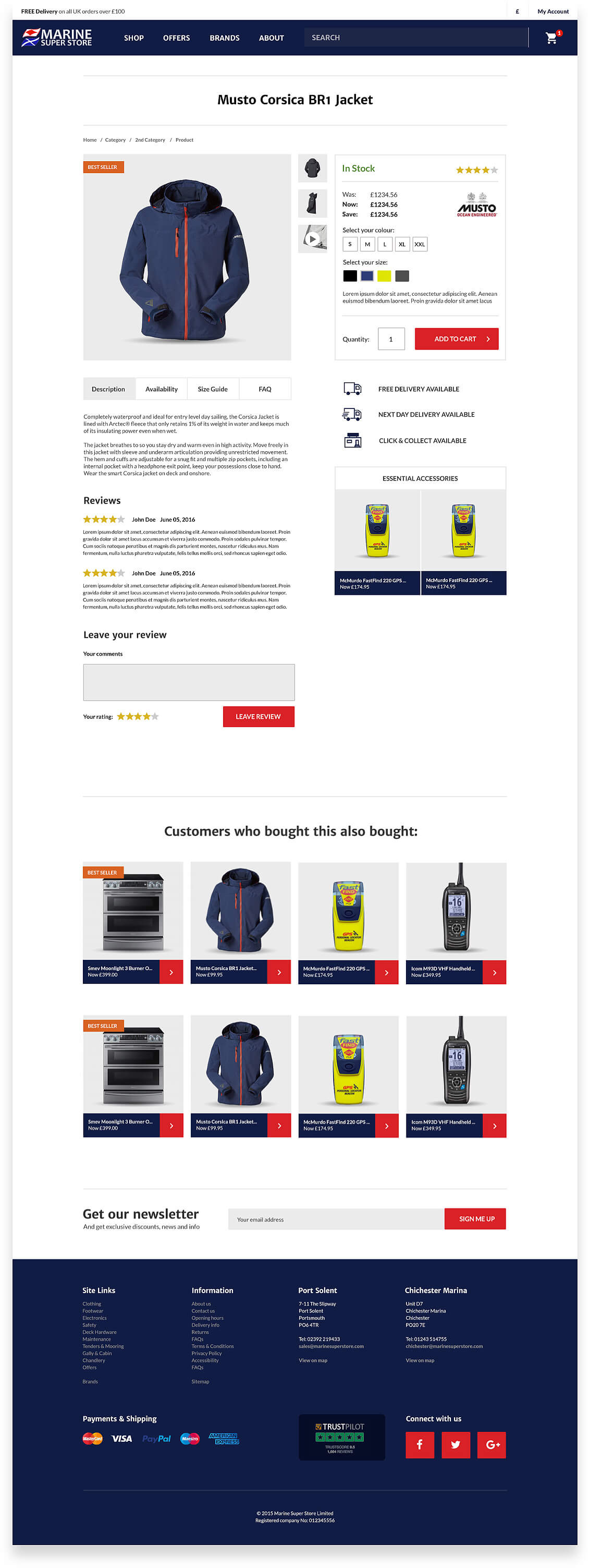 Marine Superstore eCommerce Website Design