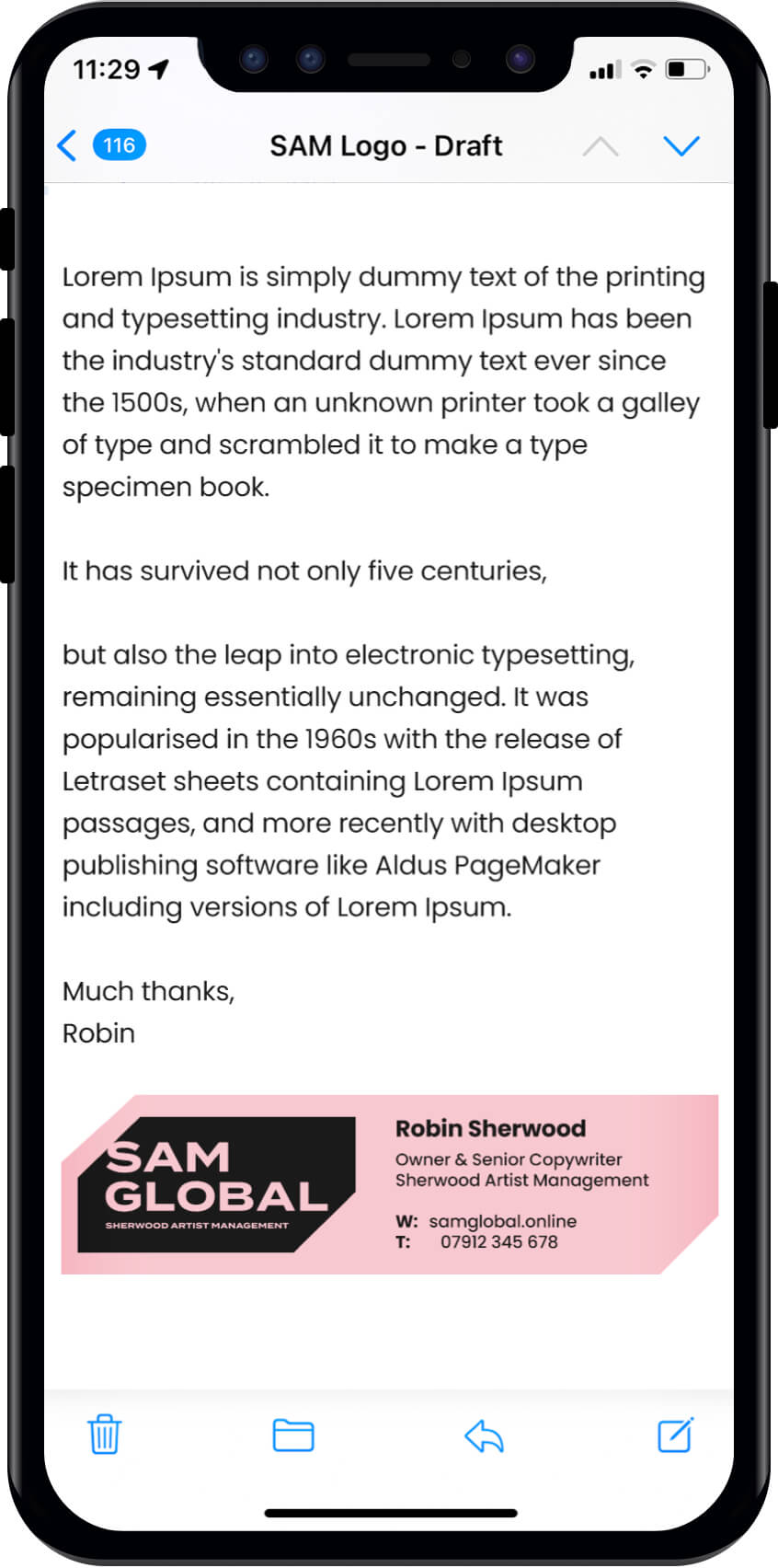 SAM Global mobile Web Design
