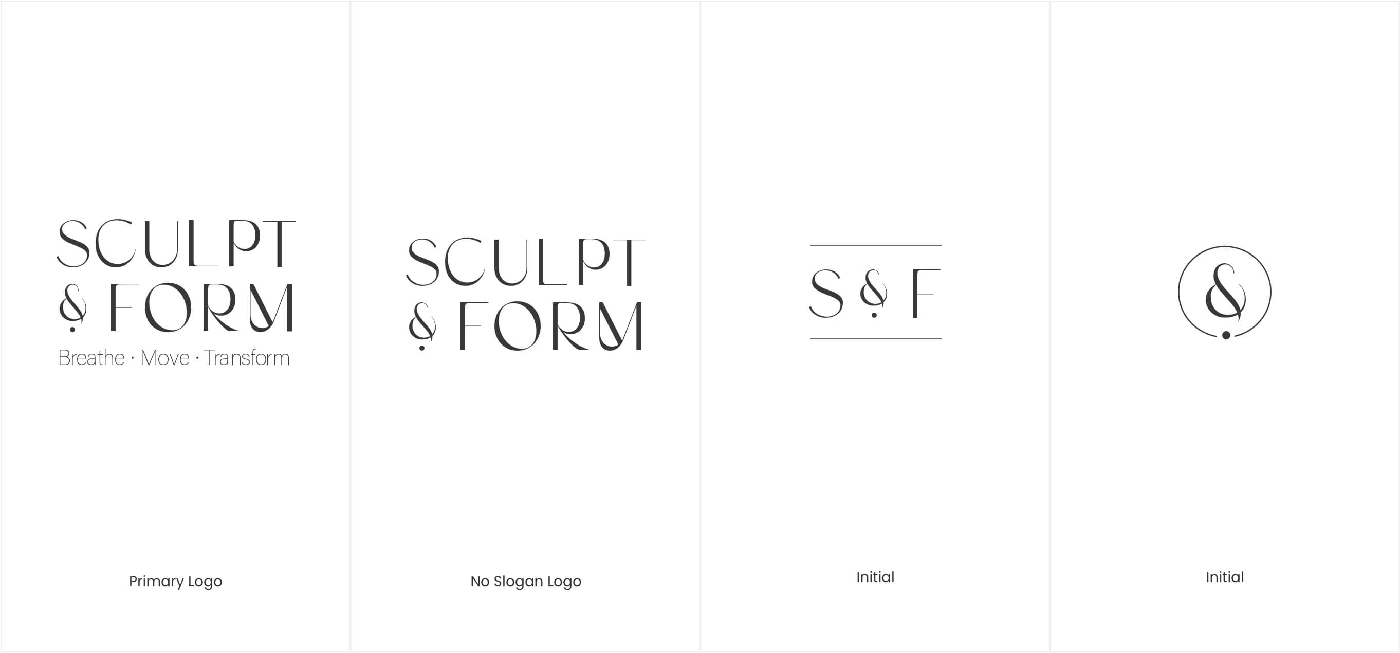 Responsive logos for Sculpt & Form