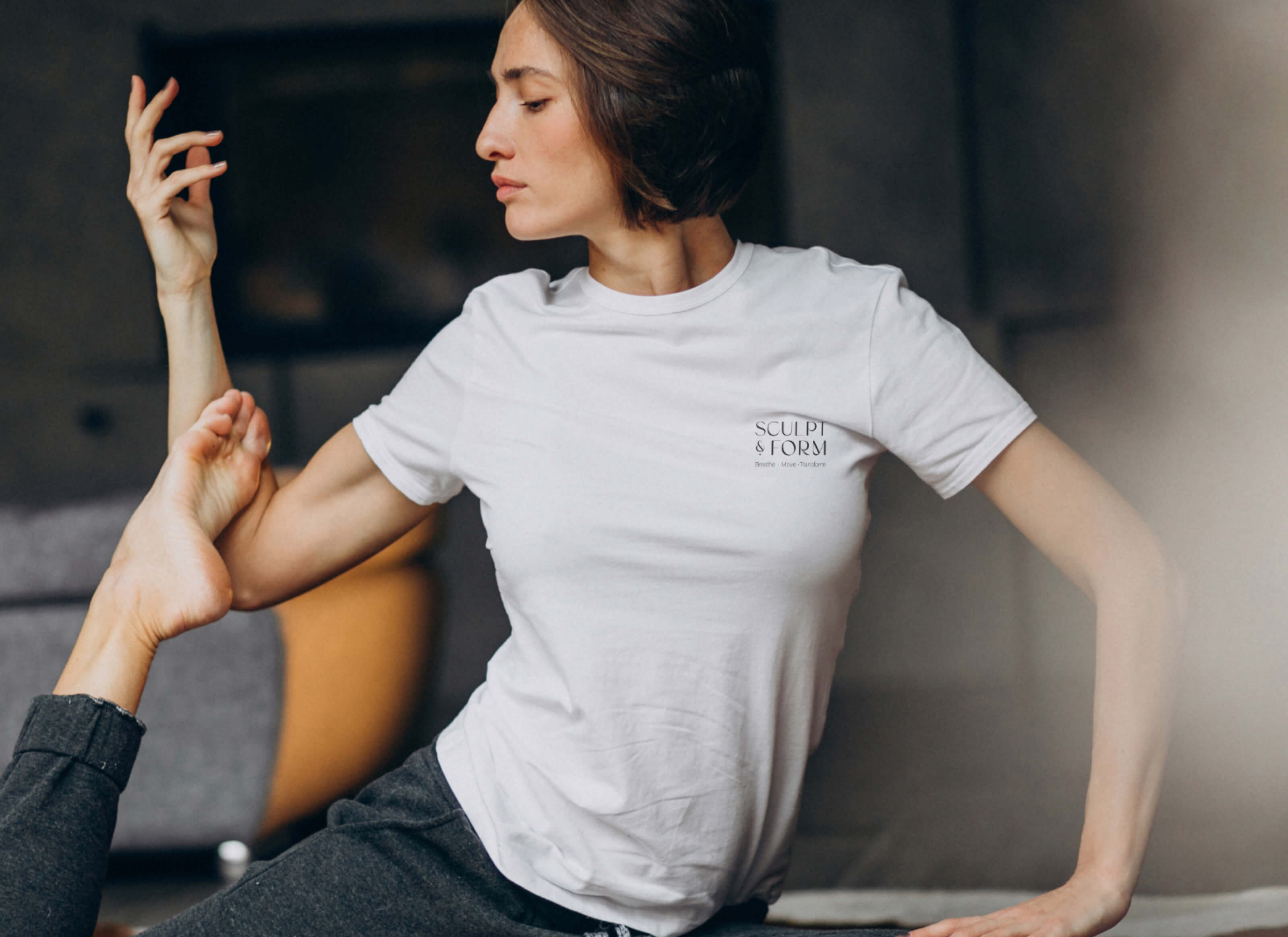 Mockup visual of Sculpt & Form merchandise t-shirt