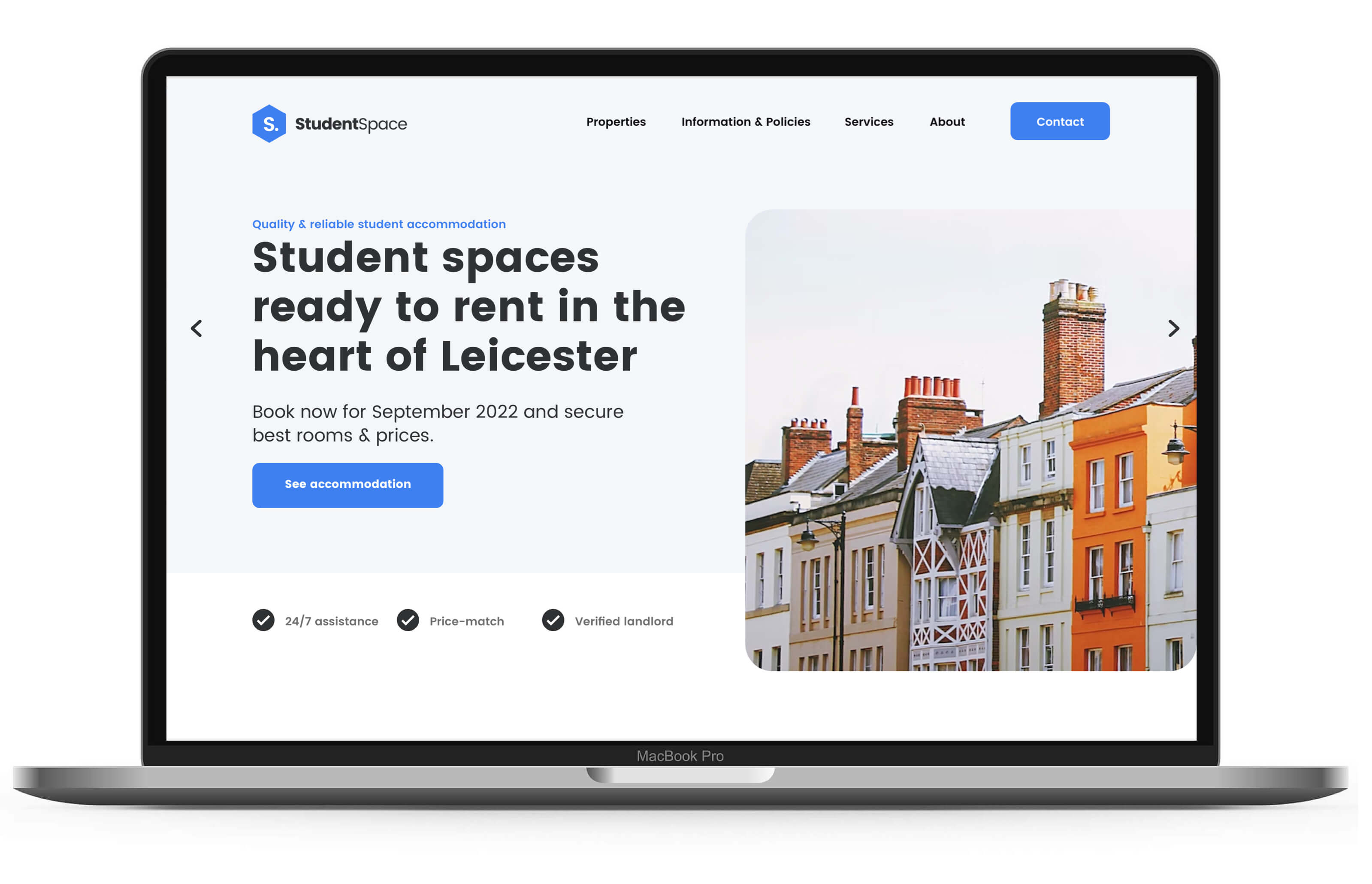 Student Space Website Design Laptop