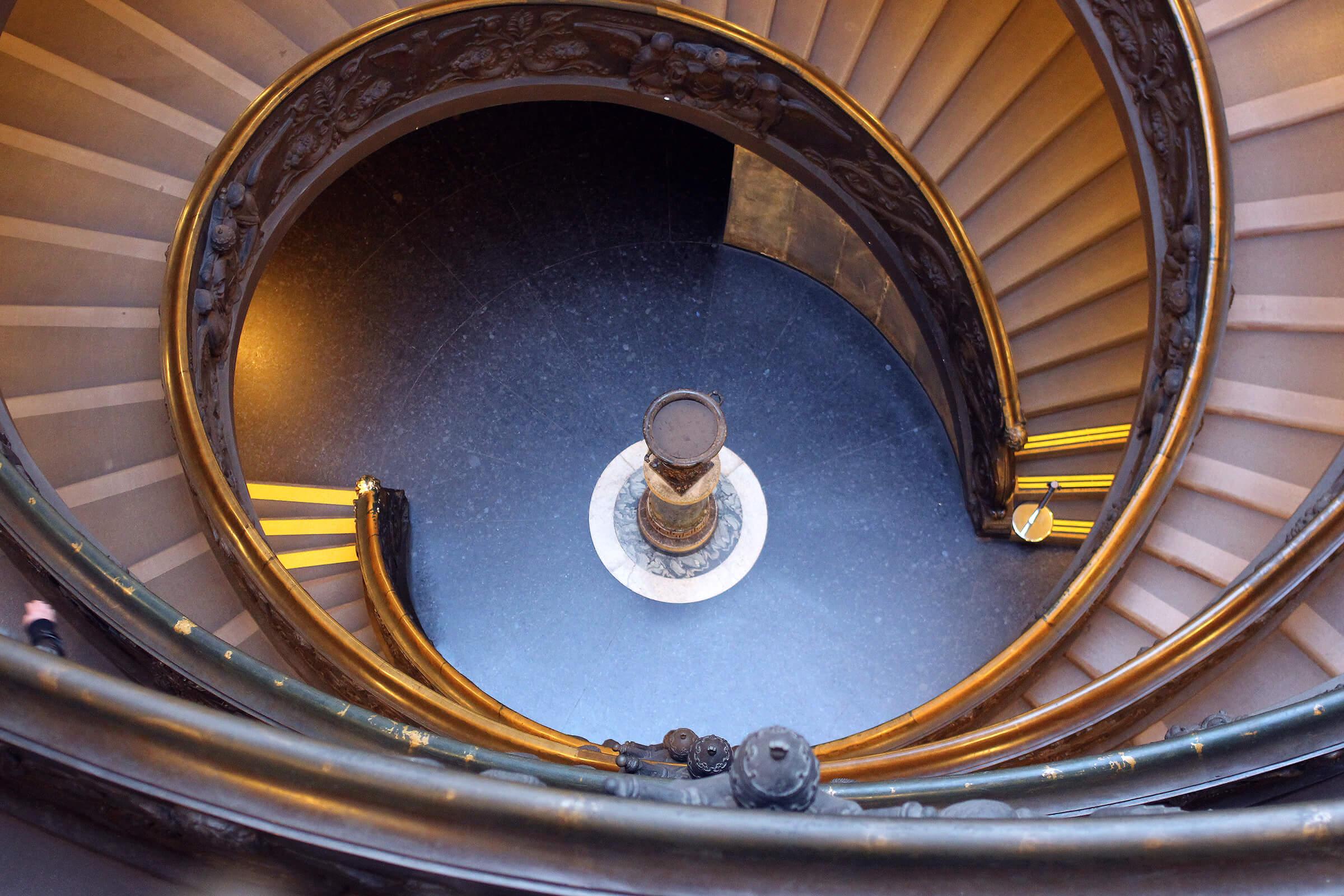 Aerial shot of Staircase of the vatican